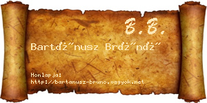 Bartánusz Brúnó névjegykártya